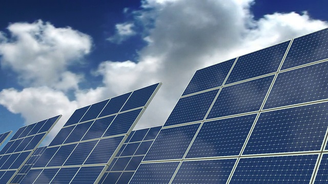 太阳能电池板-绿色能源视频素材