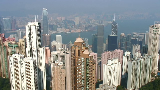 香港的天际线(pan)视频素材