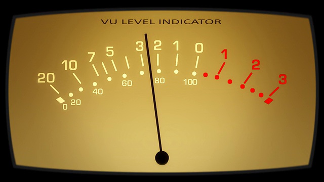 模拟VU电平表/指示器#1 1080p视频素材