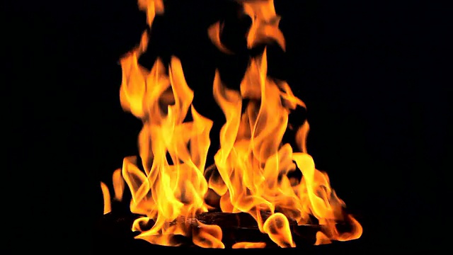 火的火焰循环时间圈视频素材