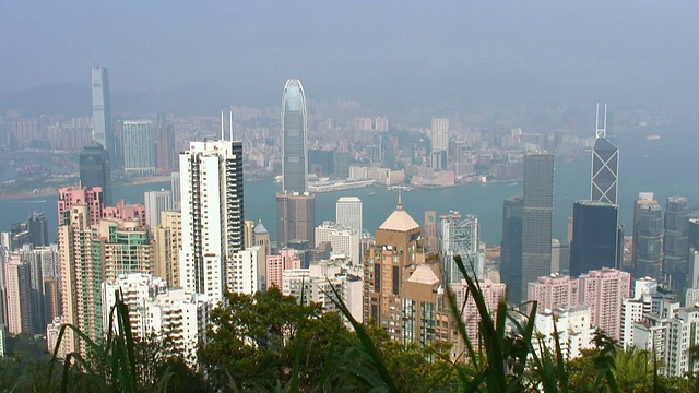 香港的天际线(间隔拍摄)视频素材