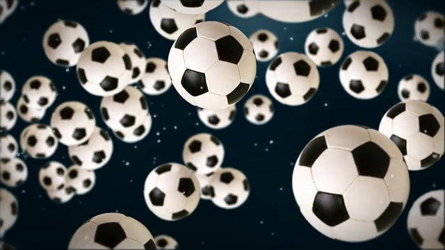 足球对着深蓝色视频素材