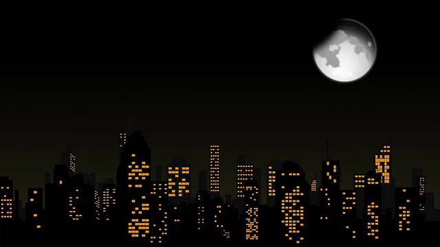 夜空下的城市夜景视频下载