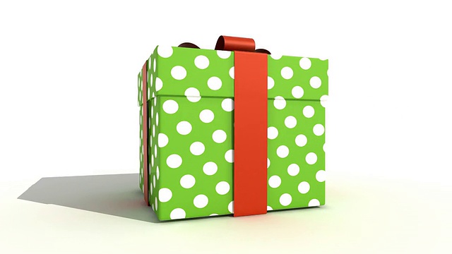 绿色的礼物盒视频下载