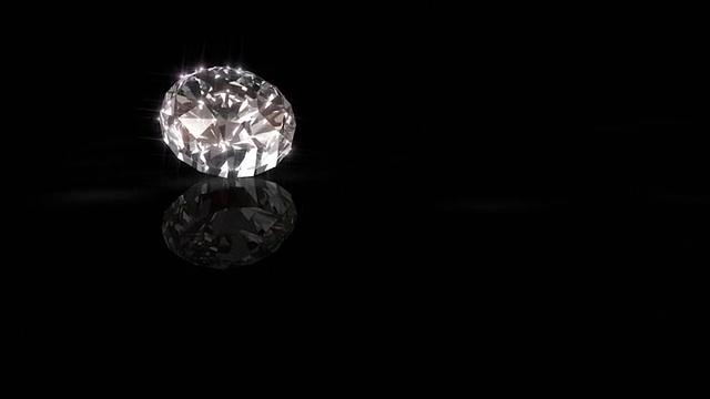钻石滴到闪亮的黑色表面高清，SD视频下载