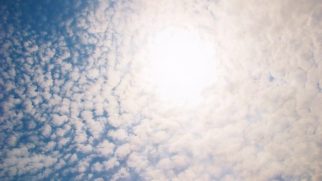 蓝天上的云朵在阳光的照耀下熠熠生辉视频素材