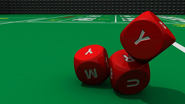 3D红色骰子的赌场背景视频下载