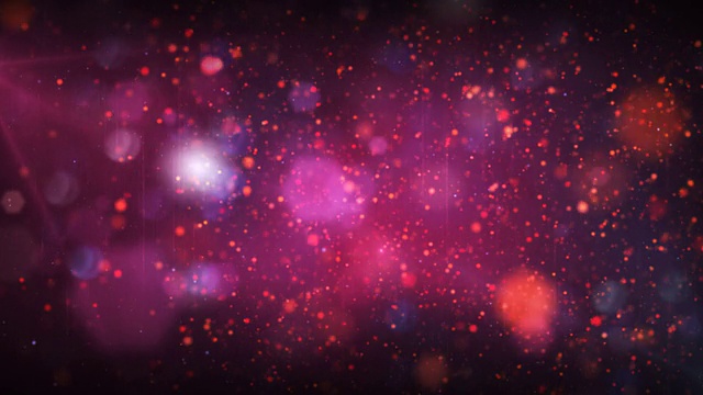 环星背景与耀斑在红色和紫色。高清。视频素材