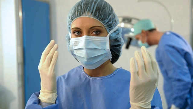 女外科医生的肖像;高清照片JPEG视频下载
