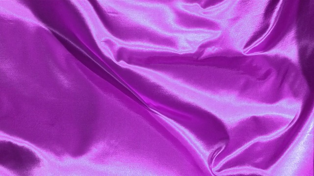 紫缎面料随风飘动，抽象背景视频素材