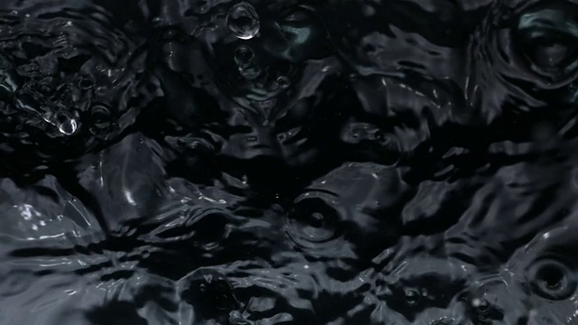 水滴进水池的慢动作镜头视频素材