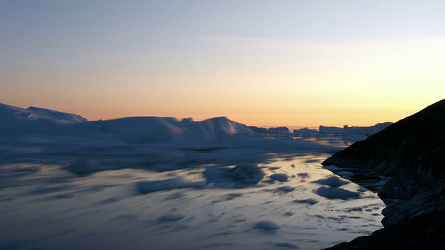格陵兰岛漂流的冰山视频下载