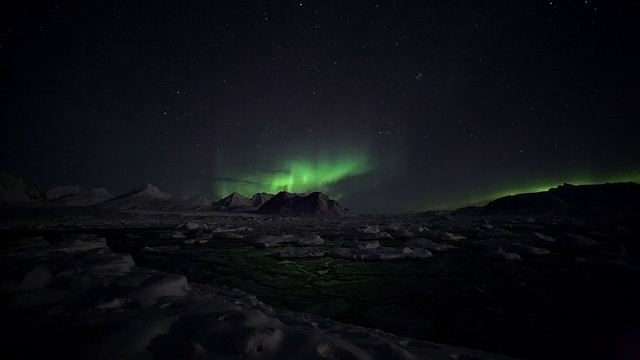 北极光的自然现象视频素材