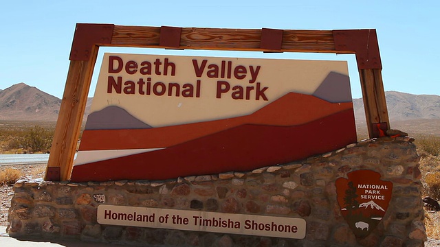 国家公园死亡谷的标志视频下载