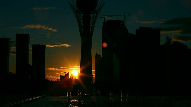 城市的日落。视频素材