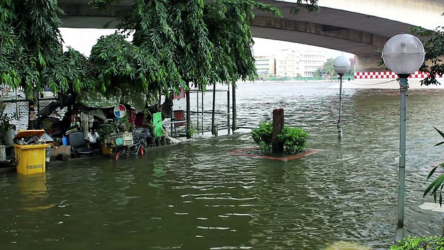 2011年泰国曼谷发生洪水视频素材