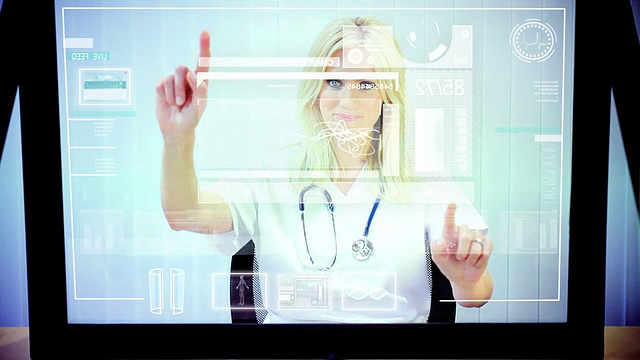 未来医疗触屏技术视频素材