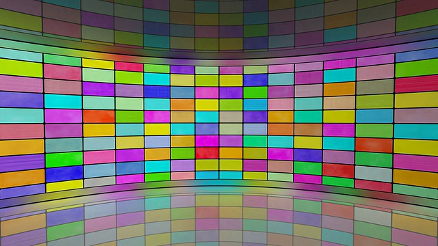 多色屏幕在虚拟工作室循环视频素材