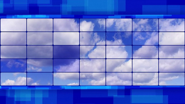 云屏幕上的蓝色可循环背景视频素材
