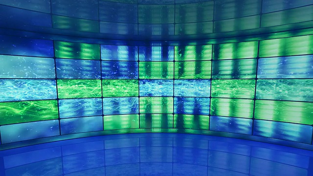 在虚拟演播室循环屏幕上的均衡器视频素材