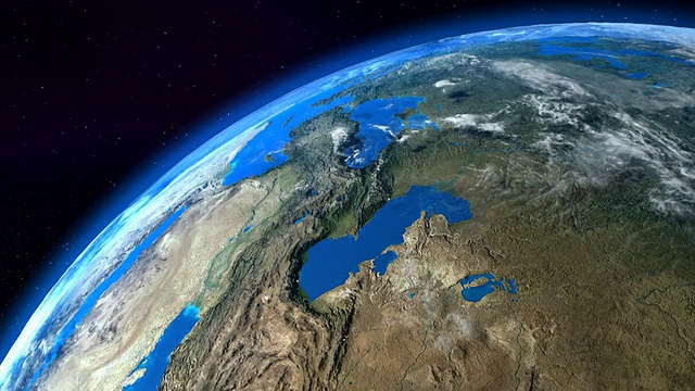 地球欧洲变焦。高山气候带,欧罗巴。视频素材