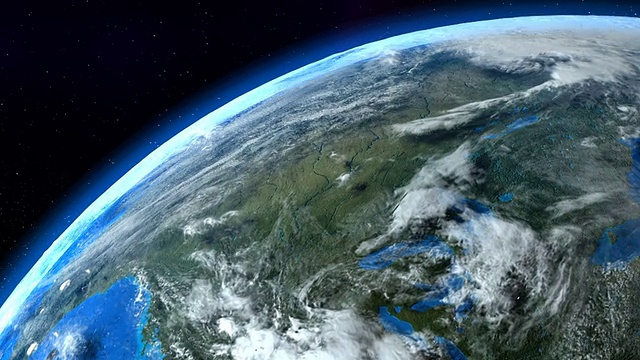 地球北美变焦。美国北部高山气候带。视频素材