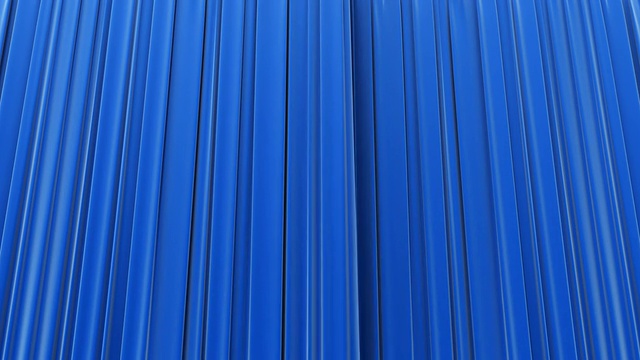 蓝色窗帘，开合。视频素材