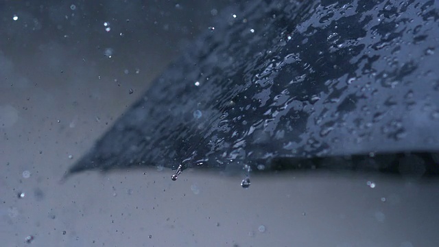 雨和伞，慢镜头视频素材