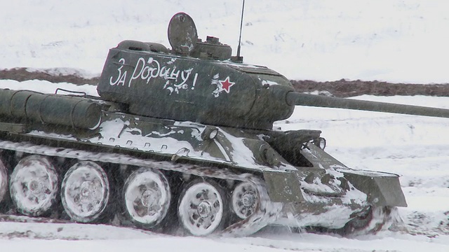 俄罗斯坦克T34视频素材