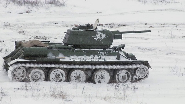 俄罗斯T34坦克视频素材