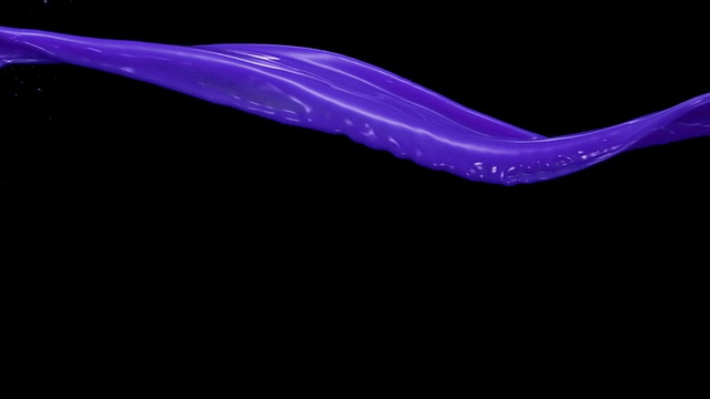 紫色油漆飞溅，慢动作视频素材