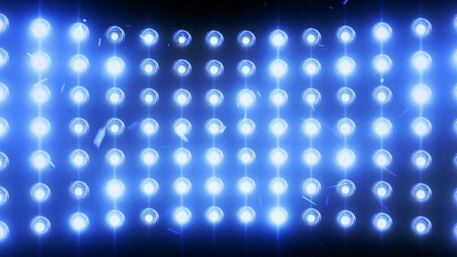 明亮的泛光背景粒子和发光，蓝色色调视频下载