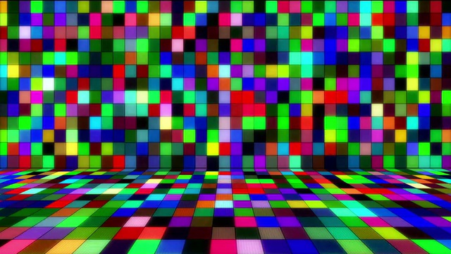 喜气洋溢的彩色方块音乐循环背景视频下载