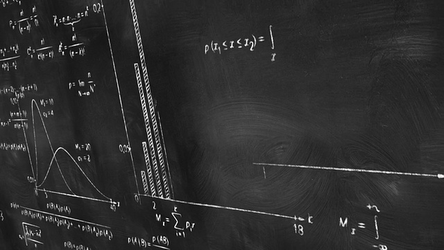 黑板上的数学物理公式视频素材