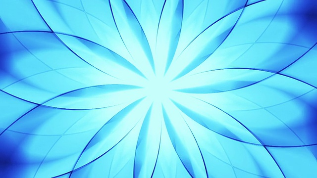 抽象花卉背景，蓝色色调视频下载