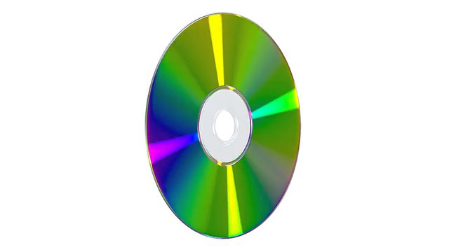 CD或DVD光盘上的白色背景视频下载