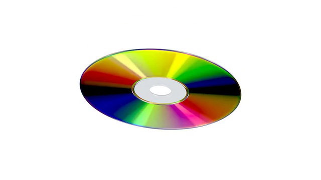 白色背景的CD或DVD视频下载