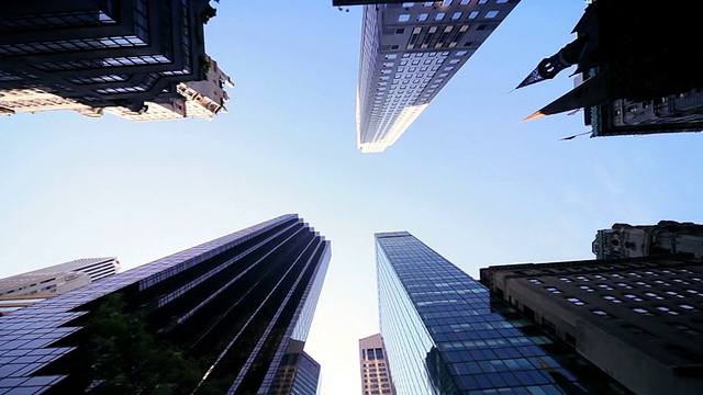 摩天大楼的高海拔视图，纽约，美国视频素材