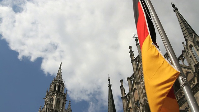 德国国旗在慕尼黑视频下载
