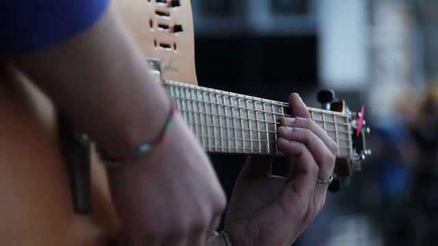 吉他手在音乐会视频素材