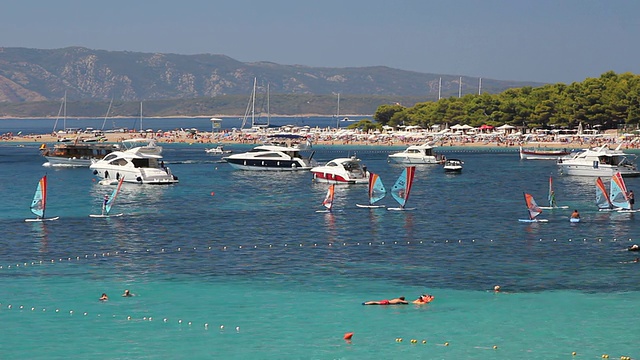 克罗地亚著名的海滩视频素材