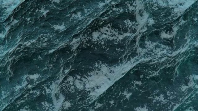 风暴海洋纹理，俯视图全高清视频素材