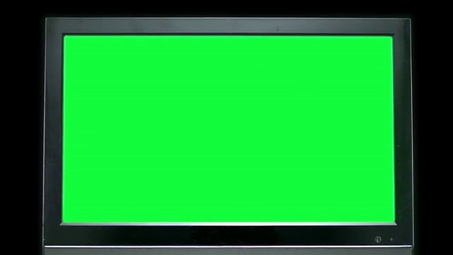 电视屏幕上的绿色度键，慢动作视频下载