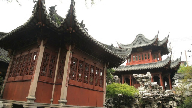 中国上海豫园的建筑视频下载
