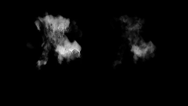 火焰和烟雾爆炸元素与阿尔法锍视频素材