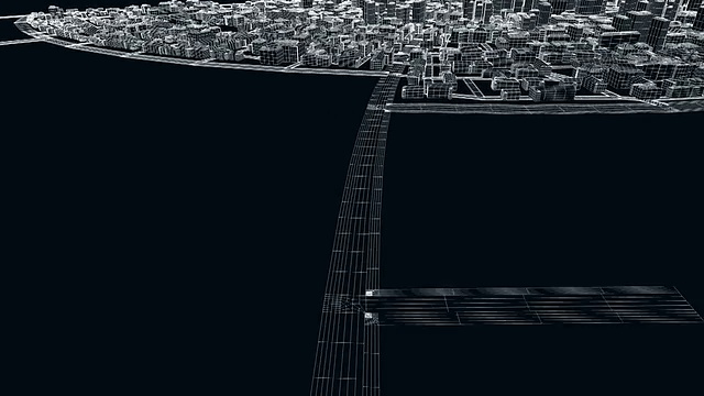 在城市里飞行，素描视频素材