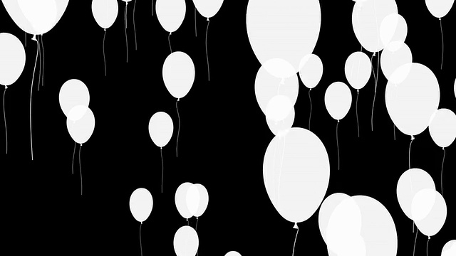 生日气球-无缝循环，阿尔法视频素材