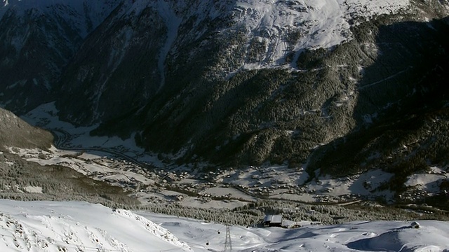 雪山高角度景观视频素材