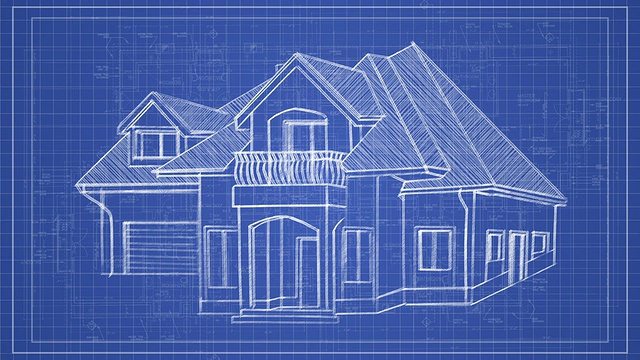 房子的概念蓝图高清动画视频素材