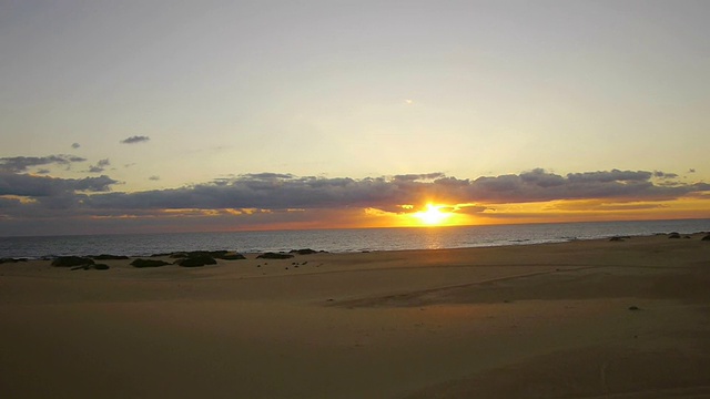 天线:日出时的海滩视频素材
